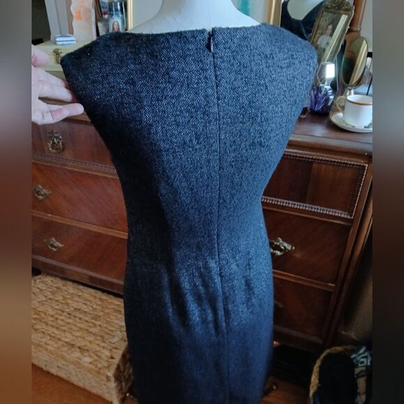 Ann Taylor Classic Wool Woven Textured Herringbone In Relief Dress - Size 0 - Picture 4 of 9